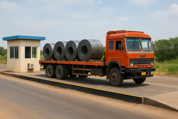 Heavy truck weighbrige platform